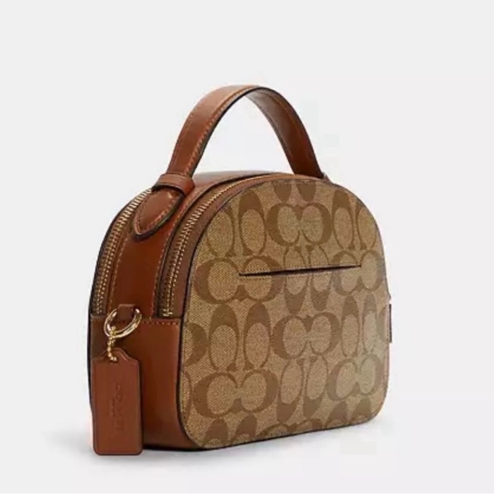 Coach Serena Satchel In Signature Canvas With Stripe. - Picture 2 of 16